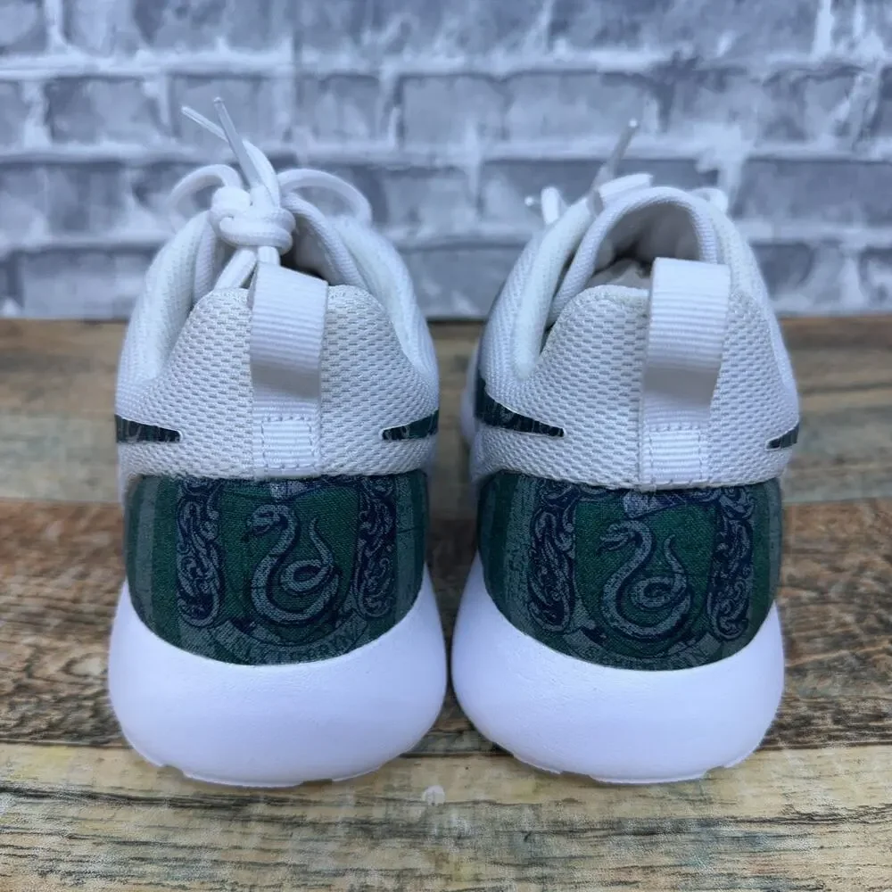 Nike Roshe One White Harry Potter Slytherin Custom 844994-100 Womens Size 7 New
